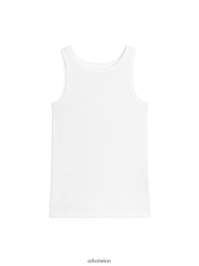 ARKET Ripp-Tanktop Weiß Frauen 8RF08T383 Kleidung