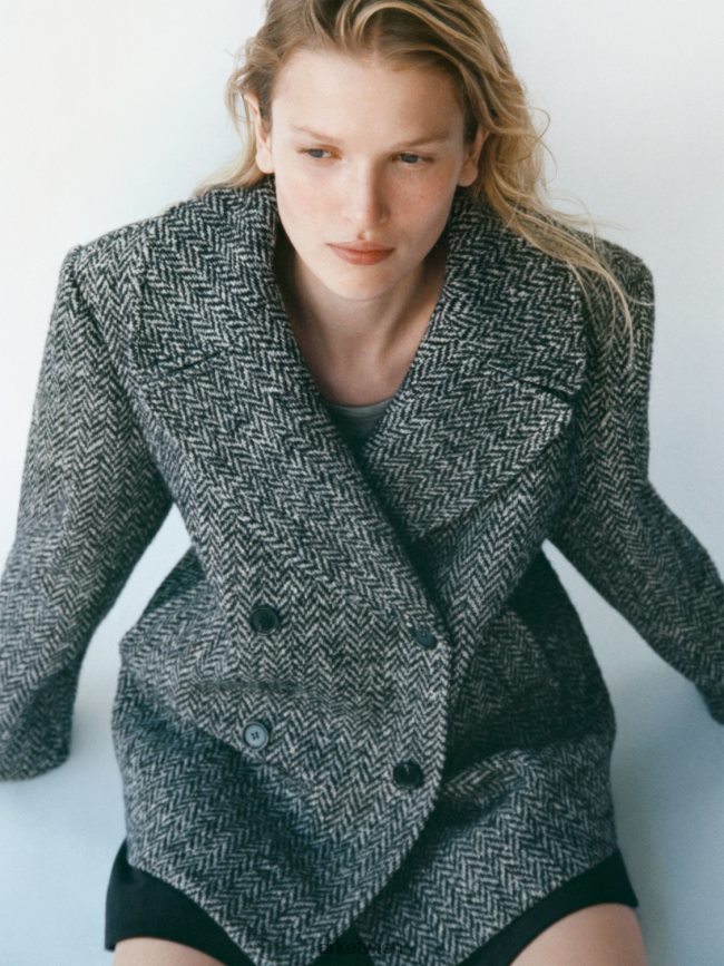 ARKET Ripp-Tanktop graue Melange Frauen 8RF08T287 Kleidung