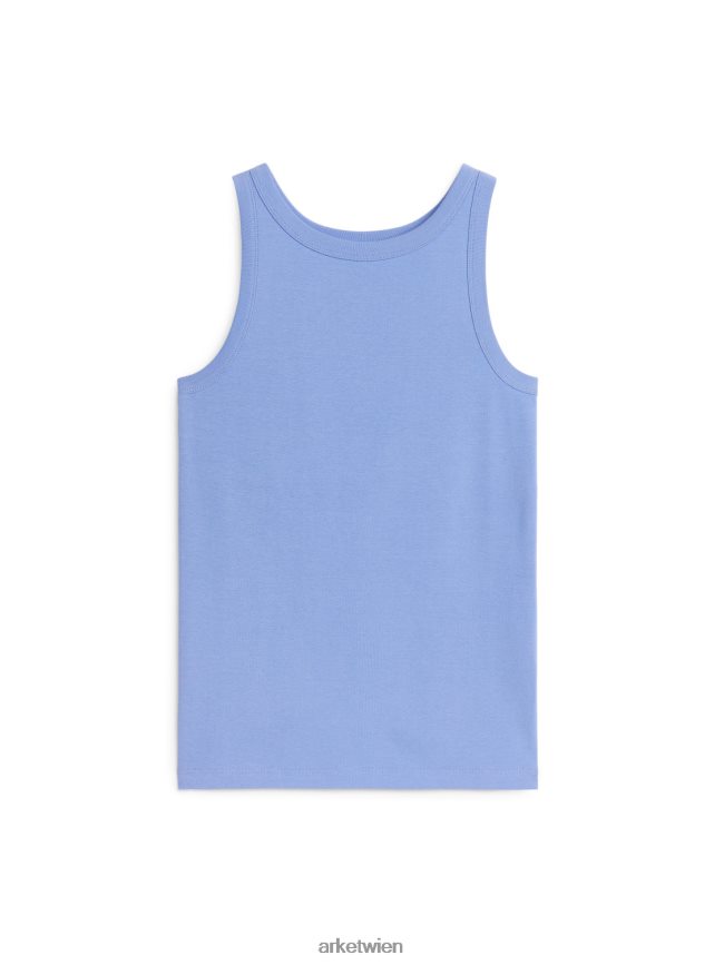 ARKET Ripp-Tanktop hellblau Frauen 8RF08T332 Kleidung