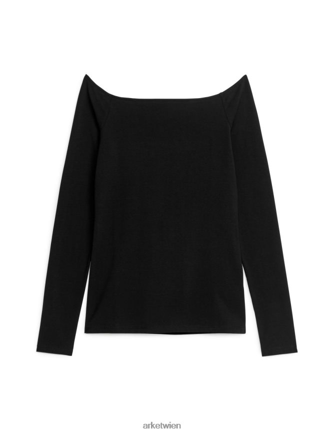 ARKET Schulterfreies Oberteil Schwarz Frauen 8RF08T344 Kleidung