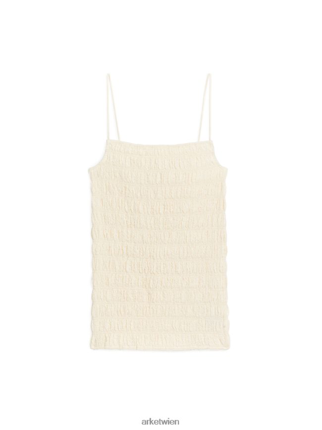 ARKET Seersucker-Hängeroberteil cremefarben Frauen 8RF08T278 Kleidung