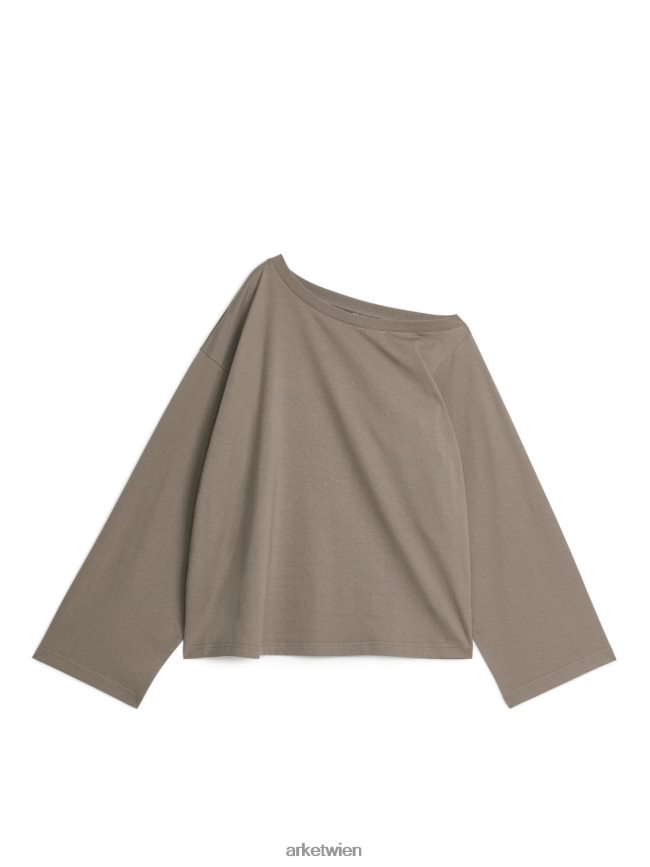 ARKET T-Shirt mit asymmetrischem Ausschnitt Mol Frauen 8RF08T335 Kleidung