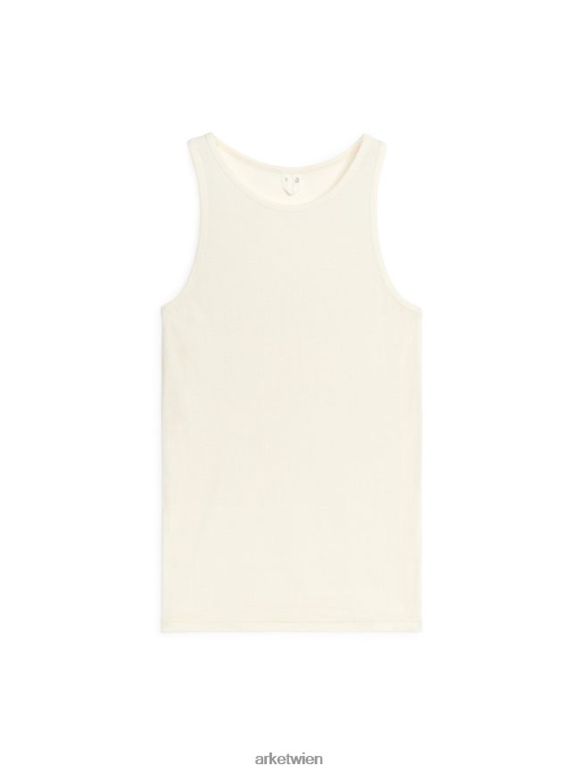 ARKET Tanktop aus Seide cremefarben Frauen 8RF08T358 Kleidung