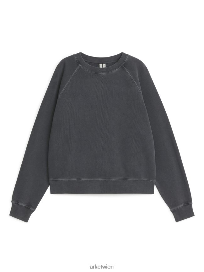 ARKET Weiches French-Terry-Sweatshirt dunkelgrau Frauen 8RF08T319 Kleidung