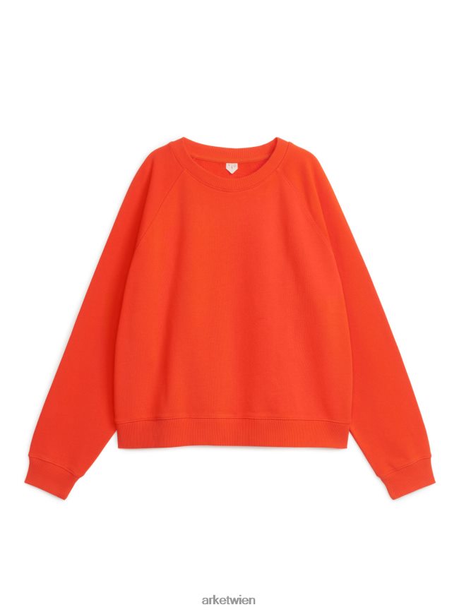 ARKET Weiches French-Terry-Sweatshirt orange Frauen 8RF08T318 Kleidung