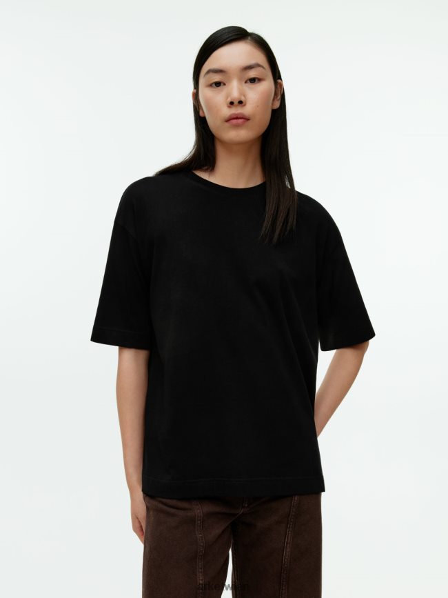 ARKET übergroßes T-Shirt Schwarz Frauen 8RF08T389 Kleidung