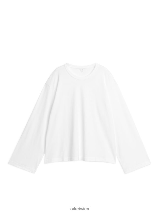 ARKET übergroßes T-Shirt Weiß Frauen 8RF08T352 Kleidung