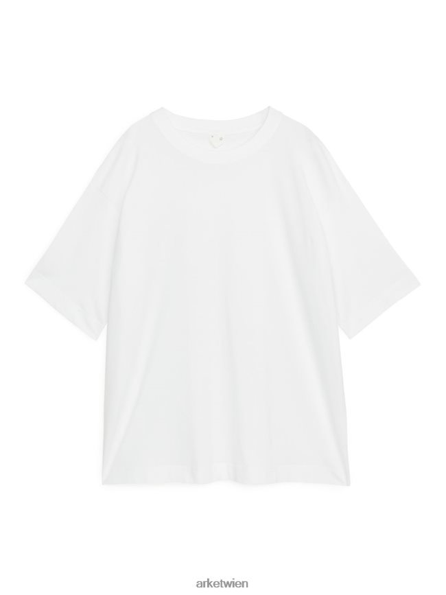 ARKET übergroßes T-Shirt Weiß Frauen 8RF08T390 Kleidung