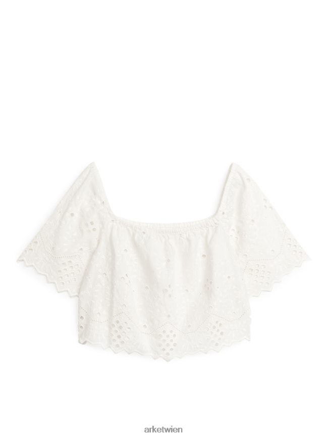 ARKET besticktes Oberteil Weiß Frauen 8RF08T37 Kleidung