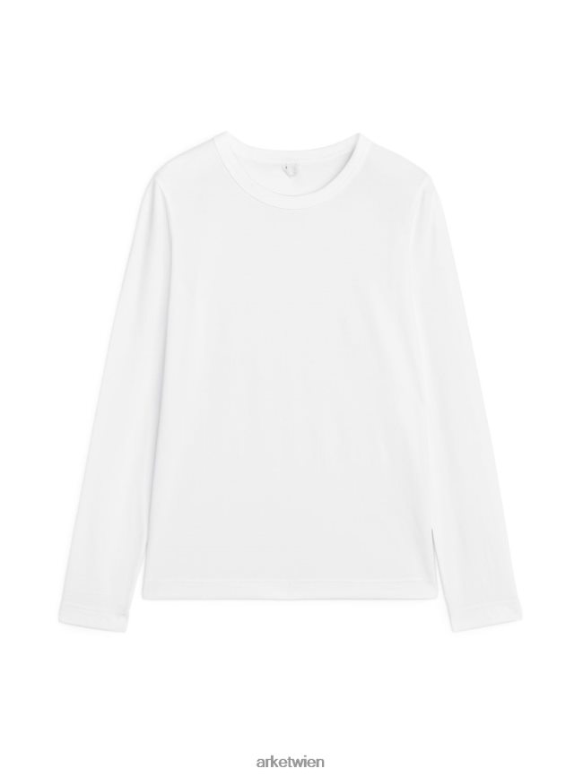 ARKET langärmliges T-Shirt Weiß Frauen 8RF08T391 Kleidung