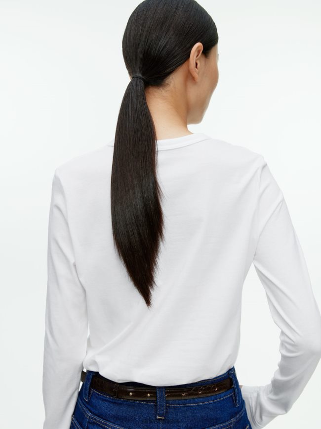 ARKET langärmliges T-Shirt Weiß Frauen 8RF08T391 Kleidung