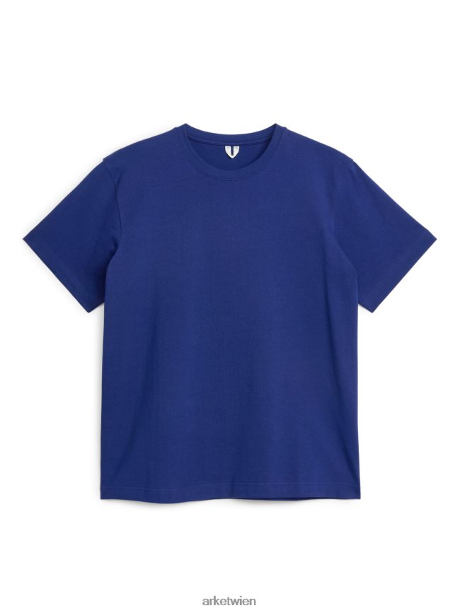 ARKET schweres T-Shirt Blau Frauen 8RF08T1019 Kleidung