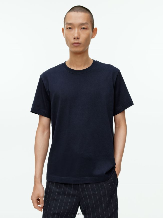 ARKET schweres T-Shirt Dunkelblau Frauen 8RF08T999 Kleidung