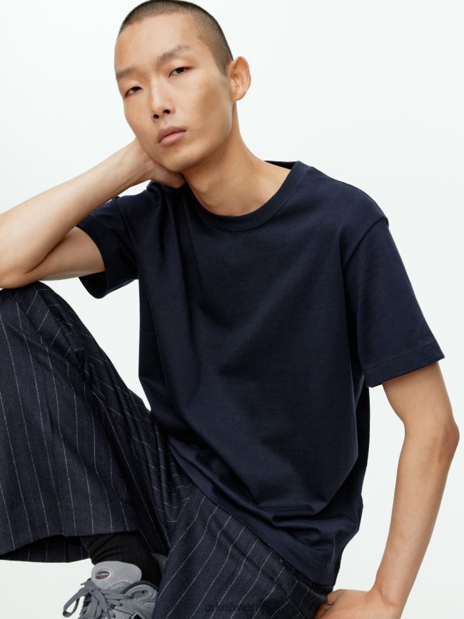 ARKET schweres T-Shirt Dunkelblau Frauen 8RF08T999 Kleidung