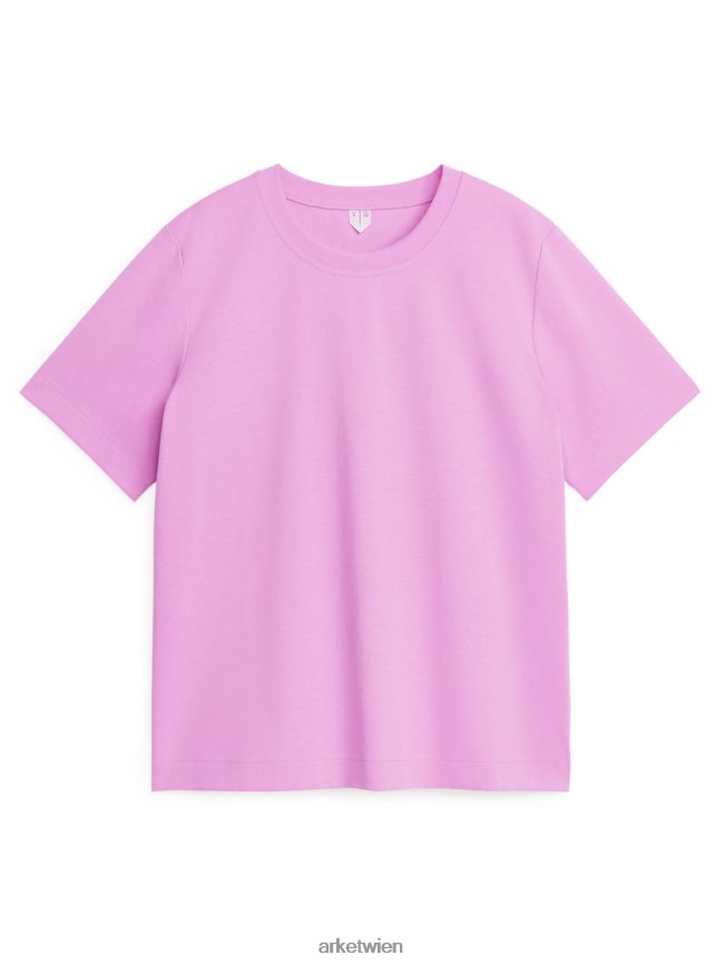 ARKET schweres T-Shirt Rosa Frauen 8RF08T286 Kleidung