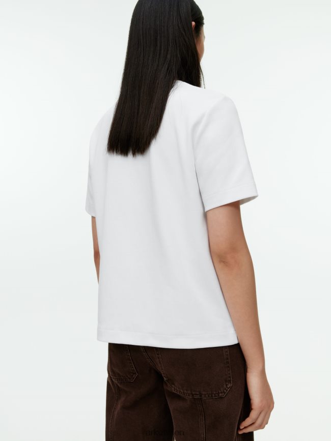 ARKET schweres T-Shirt Weiß Frauen 8RF08T339 Kleidung
