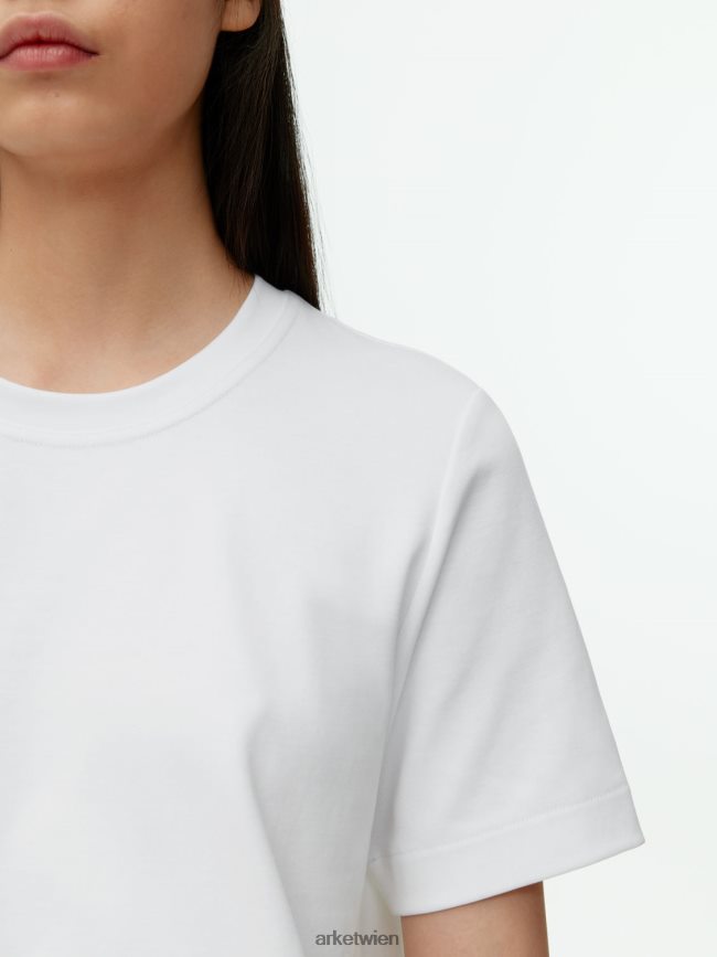 ARKET schweres T-Shirt Weiß Frauen 8RF08T339 Kleidung