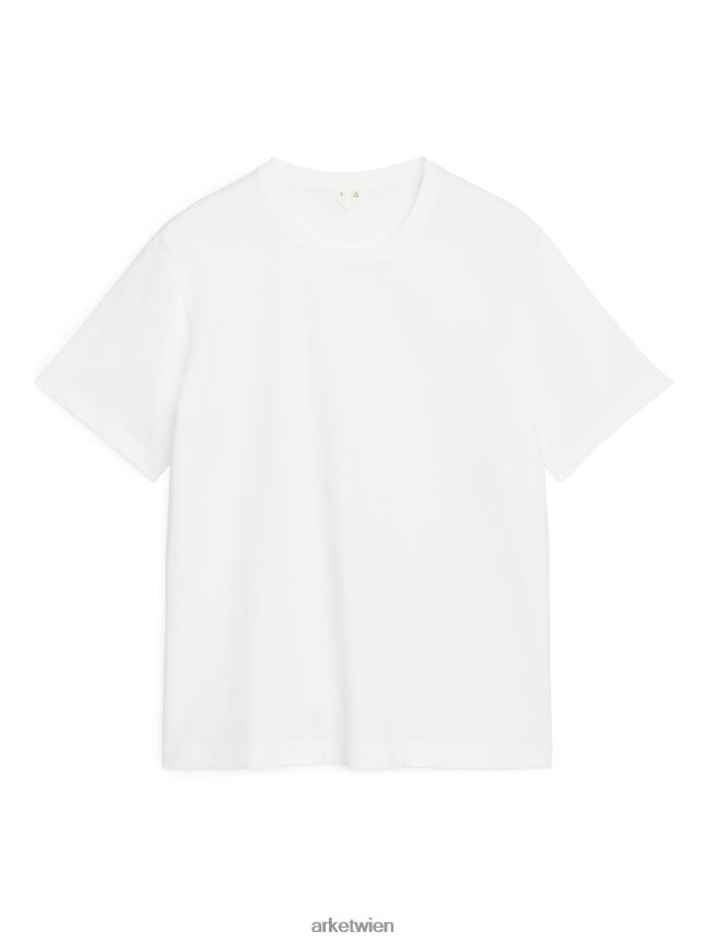 ARKET schweres T-Shirt Weiß Frauen 8RF08T995 Kleidung