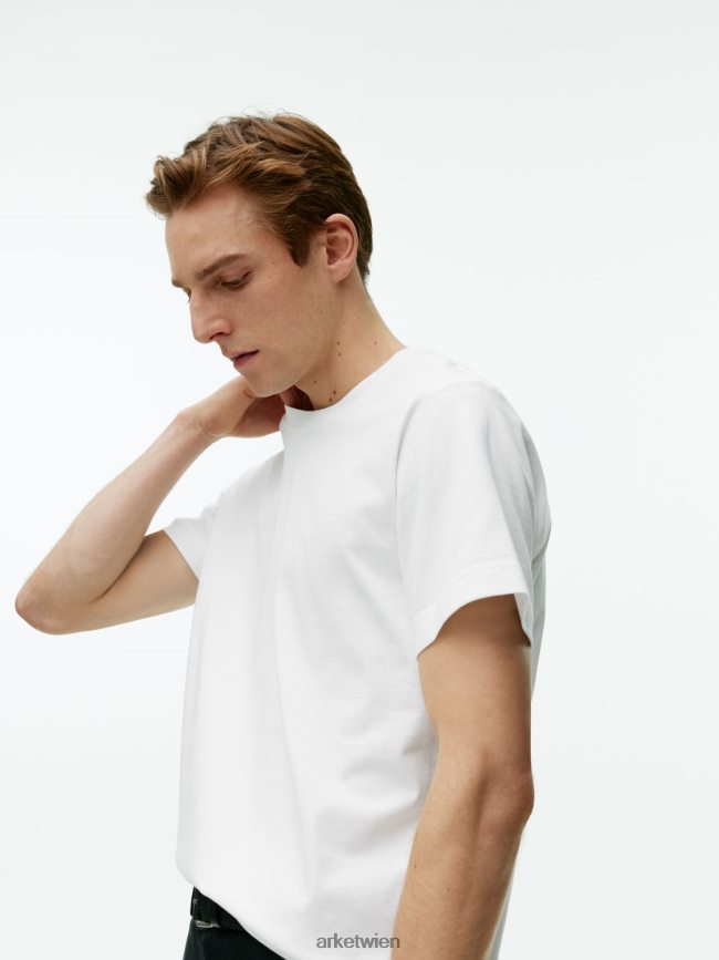 ARKET schweres T-Shirt Weiß Frauen 8RF08T995 Kleidung