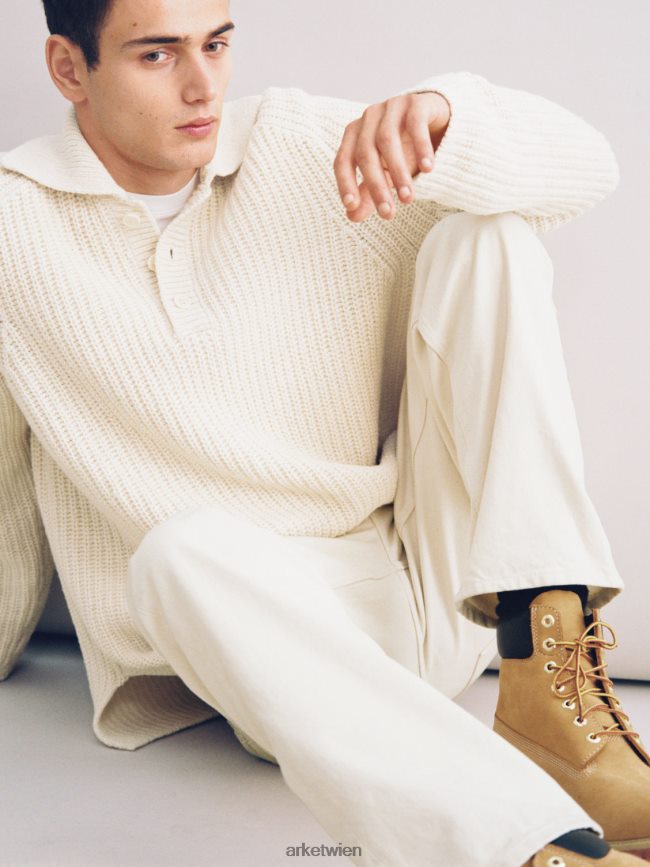 ARKET schweres T-Shirt Weiß Frauen 8RF08T995 Kleidung