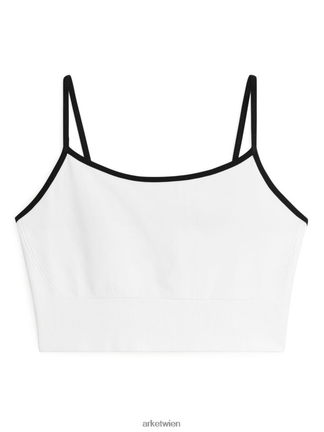 ARKET nahtloser Yoga-BH weiß schwarz Frauen 8RF08T503 Kleidung