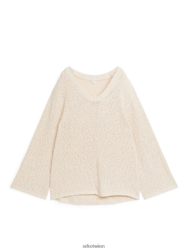 ARKET Bouclé-Pullover cremefarben Frauen 8RF08T407 Kleidung