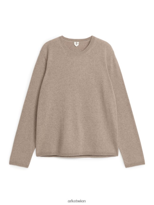 ARKET Kaschmirpullover dunkle Hafermelange Frauen 8RF08T441 Kleidung