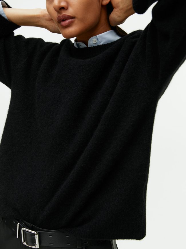 ARKET Pullover aus Alpakamischung Schwarz Frauen 8RF08T403 Kleidung