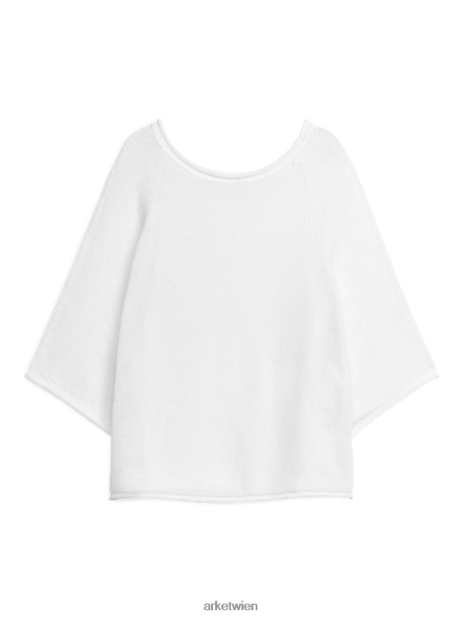 ARKET gestrickter Baumwollpullover Weiß Frauen 8RF08T404 Kleidung