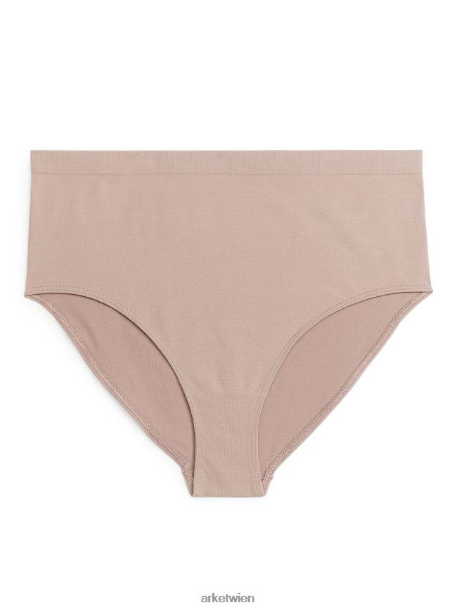 ARKET Nahtloser Slip mit hoher Taille Beige Frauen 8RF08T558 Kleidung