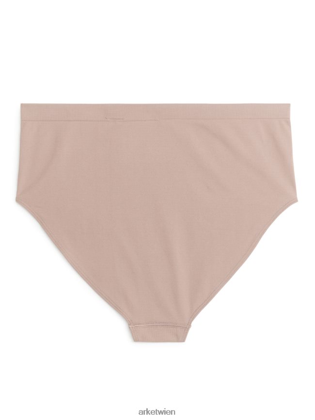 ARKET Nahtloser Slip mit hoher Taille Beige Frauen 8RF08T558 Kleidung