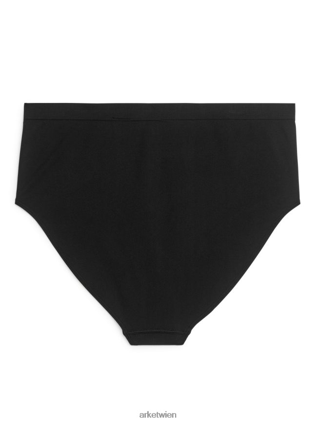 ARKET Nahtloser Slip mit hoher Taille Schwarz Frauen 8RF08T533 Kleidung
