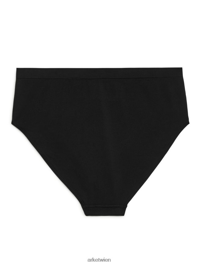 ARKET Nahtloser Slip mit hoher Taille Schwarz Frauen 8RF08T539 Kleidung