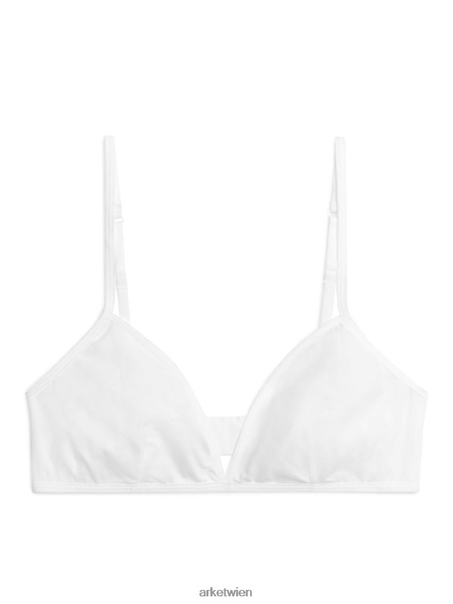 ARKET Soft-BH aus Baumwolle Weiß Frauen 8RF08T552 Kleidung