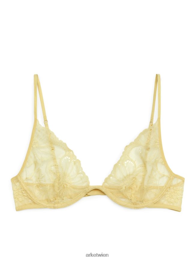 ARKET Spitzen-BH mit Draht Gelb Frauen 8RF08T534 Kleidung