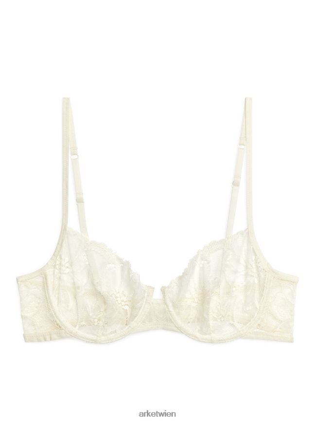 ARKET Spitzen-BH mit Draht cremefarben Frauen 8RF08T561 Kleidung