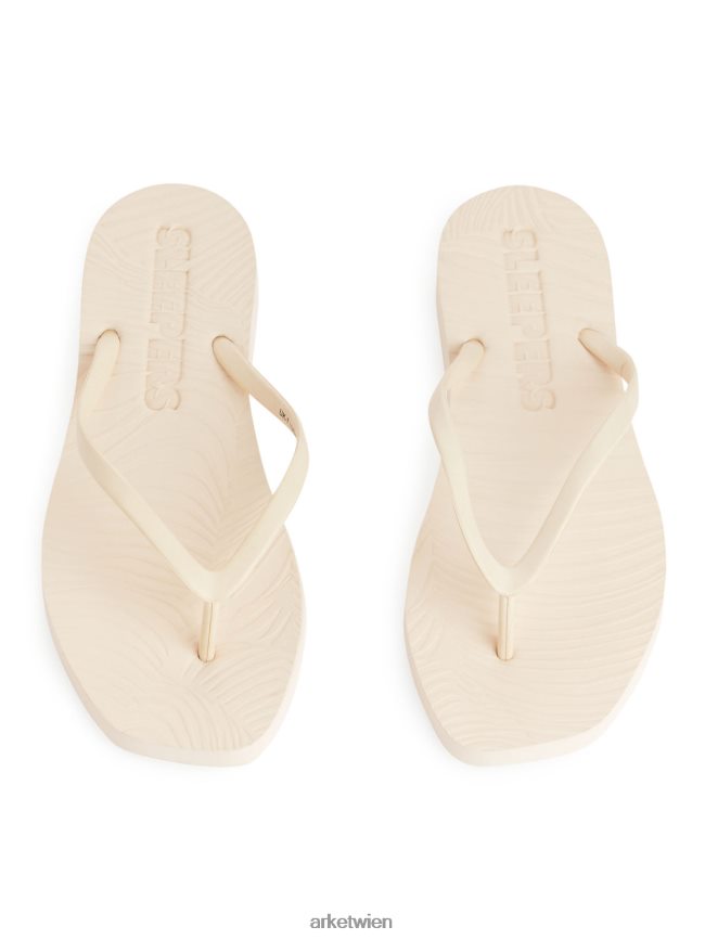 ARKET Schläfer, sich verjüngende Flip-Flops Eierlikör Frauen 8RF08T708 Schuhwerk