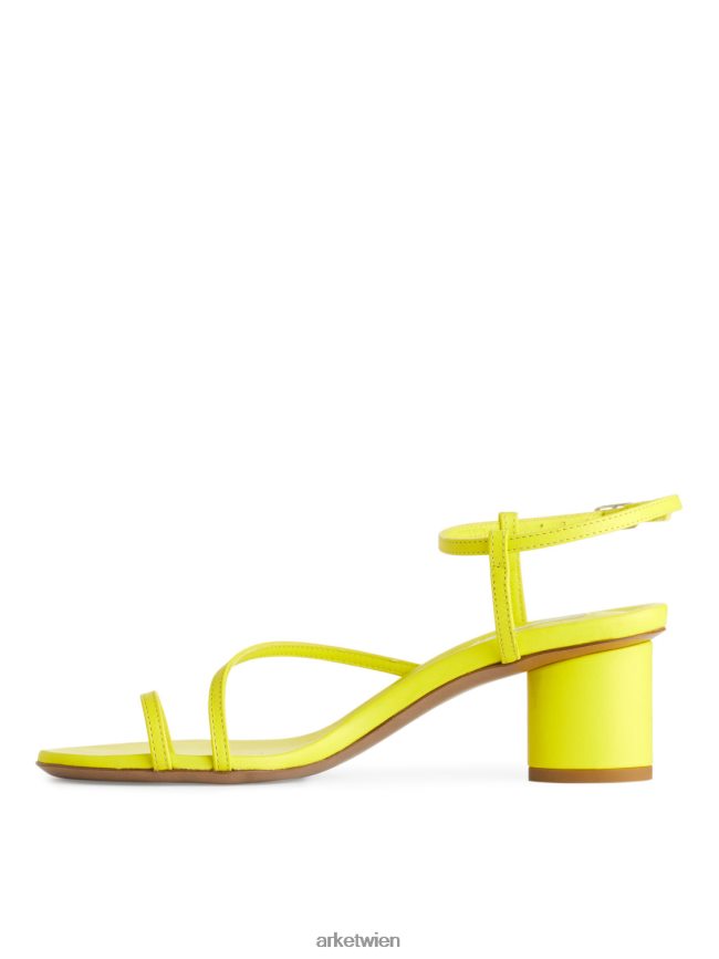 ARKET Ledersandalen mit Absatz Neon Gelb Frauen 8RF08T695 Schuhwerk