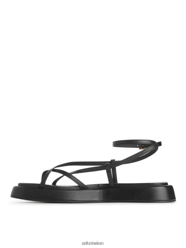 ARKET Sandalen mit Lederriemen Schwarz Frauen 8RF08T628 Schuhwerk