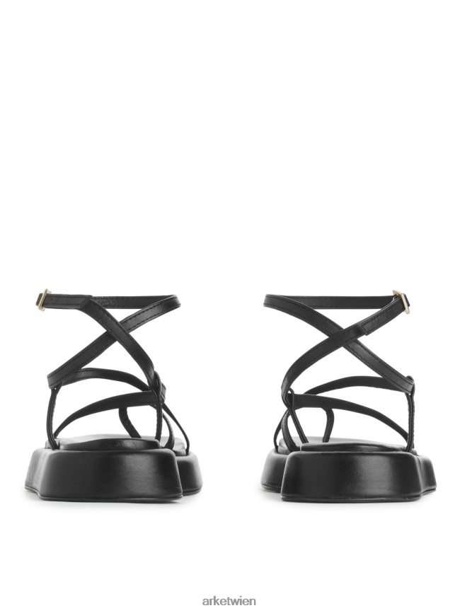 ARKET Sandalen mit Lederriemen Schwarz Frauen 8RF08T628 Schuhwerk