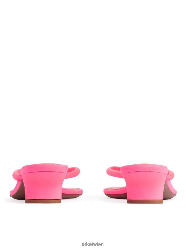 ARKET Slip-On-Sandalen aus Satin Rosa Frauen 8RF08T703 Schuhwerk