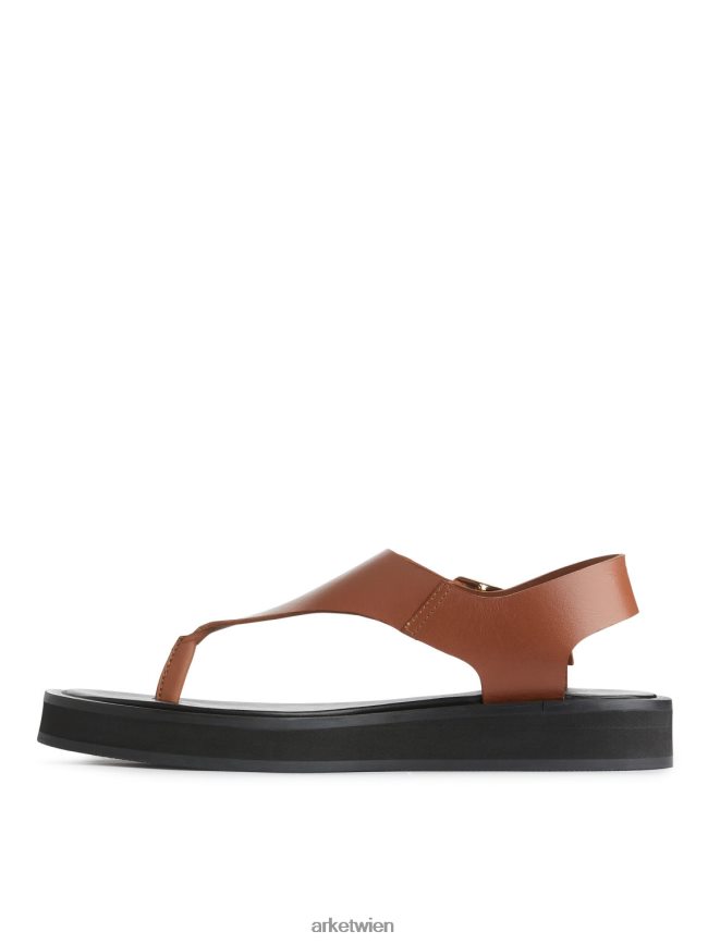 ARKET klobige Ledersandalen braun Frauen 8RF08T704 Schuhwerk