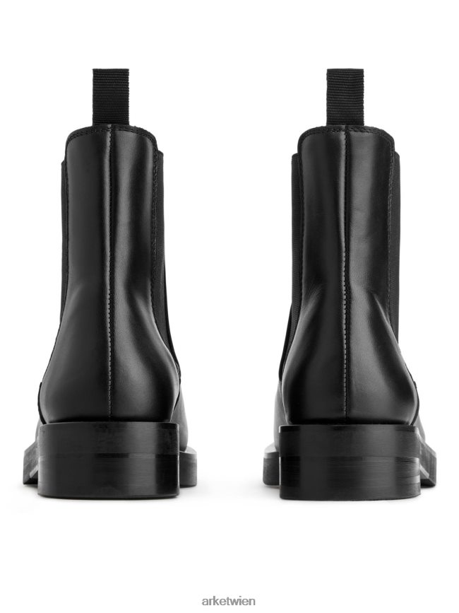 ARKET Chelsea-Stiefel aus Leder Schwarz Frauen 8RF08T739 Schuhwerk