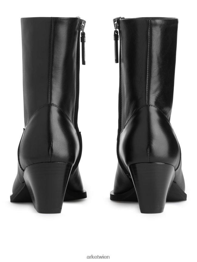 ARKET Cowboy-Lederstiefel Schwarz Frauen 8RF08T726 Schuhwerk