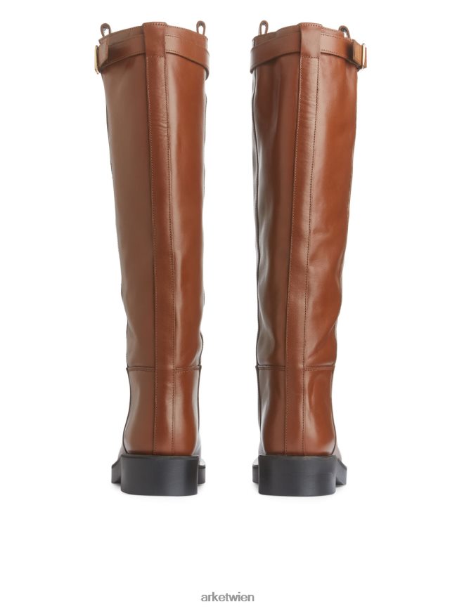 ARKET Reitstiefel aus Leder braun Frauen 8RF08T733 Schuhwerk