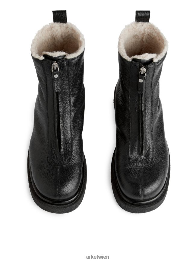 ARKET Stiefel aus Kunstpelzleder Schwarz Frauen 8RF08T732 Schuhwerk