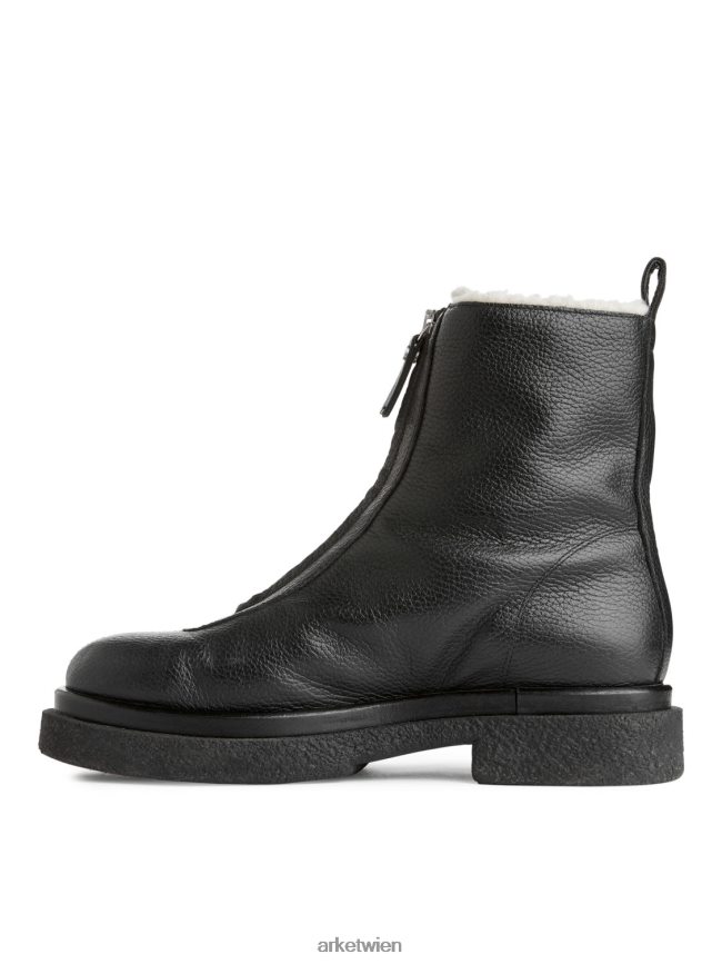 ARKET Stiefel aus Kunstpelzleder Schwarz Frauen 8RF08T732 Schuhwerk