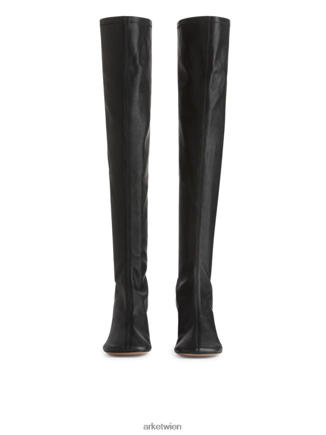 ARKET Stiefel aus Stretchleder Schwarz Frauen 8RF08T701 Schuhwerk