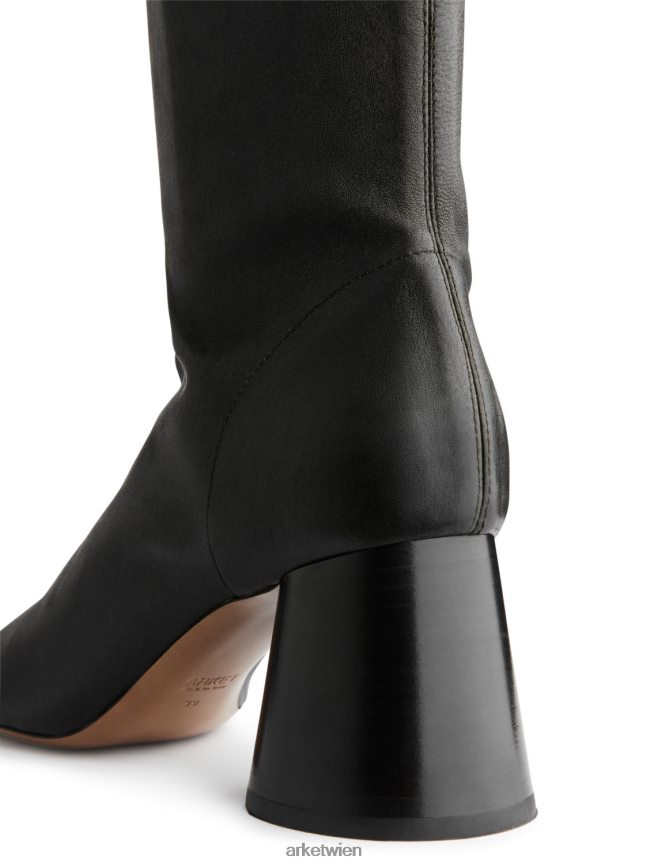 ARKET Stiefel aus Stretchleder Schwarz Frauen 8RF08T701 Schuhwerk