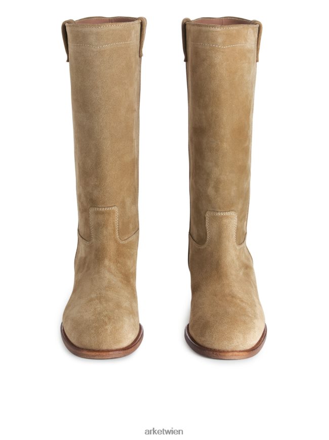 ARKET Wildlederstiefel Beige Frauen 8RF08T725 Schuhwerk